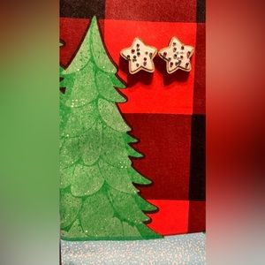 Handmade Christmas Cookie Earrings-Laser